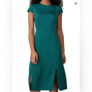 Ted Baker Green Satin Printed Dress